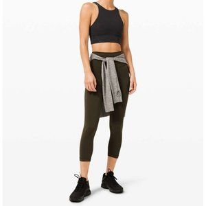 Lululemon Women's US6 Black High Neck Long Line Tough Energy Bra Nylon B-C Cup